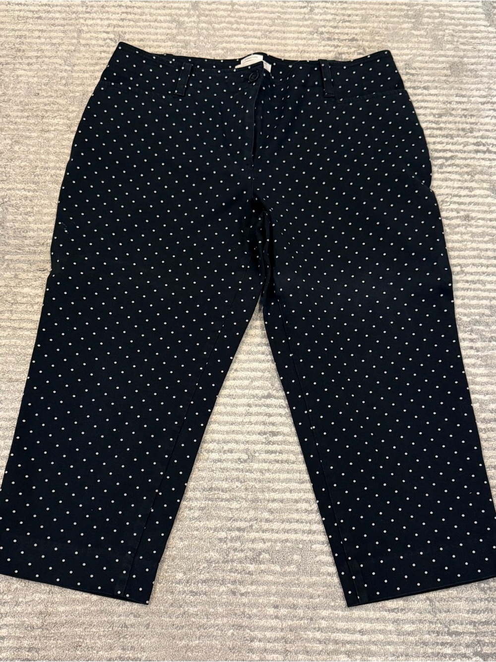 Talbots Black and White Polka Dot Capris